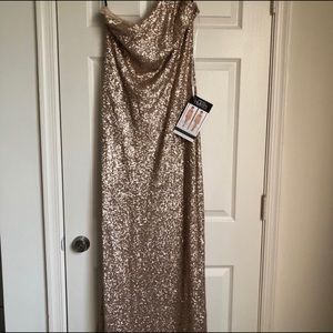 Sorella Vita Gold Sequin Bridesmaid Dress